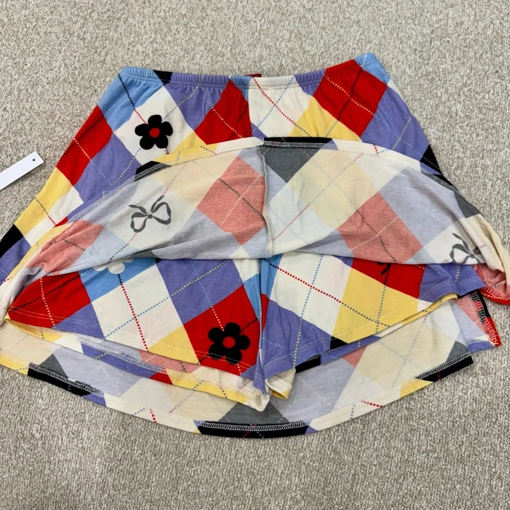 NWT LISA SAYS GAH CIRQUE ARGYLE DARCY SKORT - Picture 7 of 8